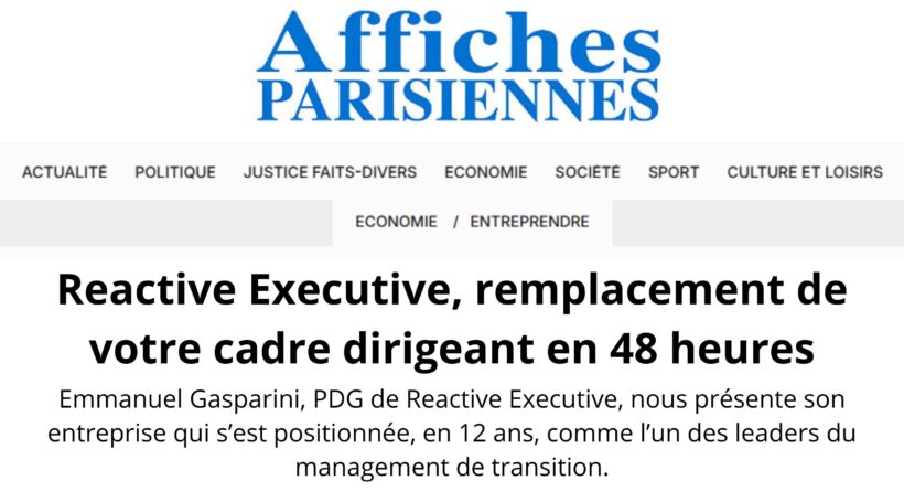 Reactive Executive, replacing your senior executive in 48 hours