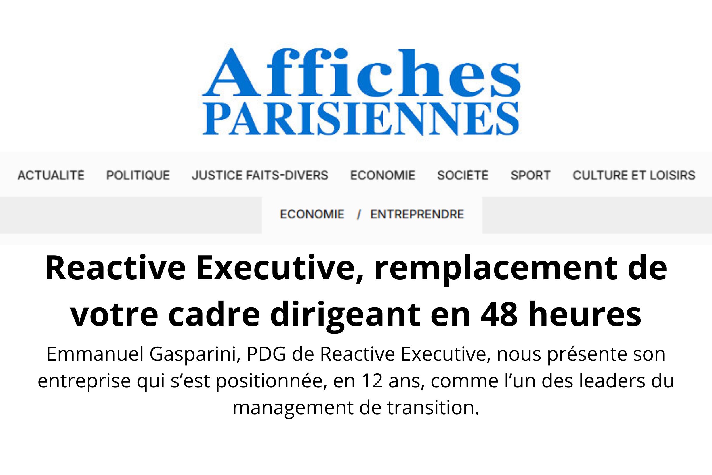 Reactive Executive, replacing your senior executive in 48 hours